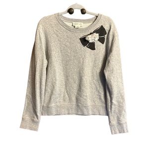 Kate Spade Gray Sweatshirt with Black Bow